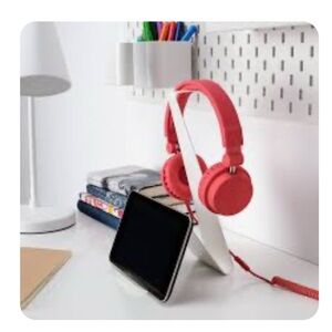IKEA White Metal Headphone Stand